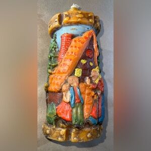 Vintage Gunter-Kerzen Hansel & Gretel hand carved and painted candle - Grimm’s